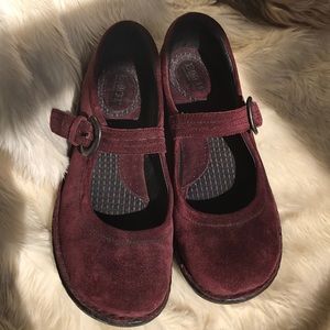 Born Purple Leather Mary Jane Shoes